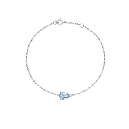 Nova Solitaire Bracelet – Light Blue Aquamarine