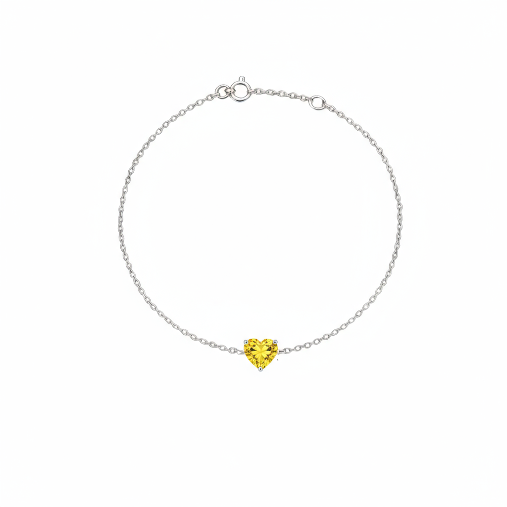 Amore Solitaire Bracelet – Yellow Sapphire