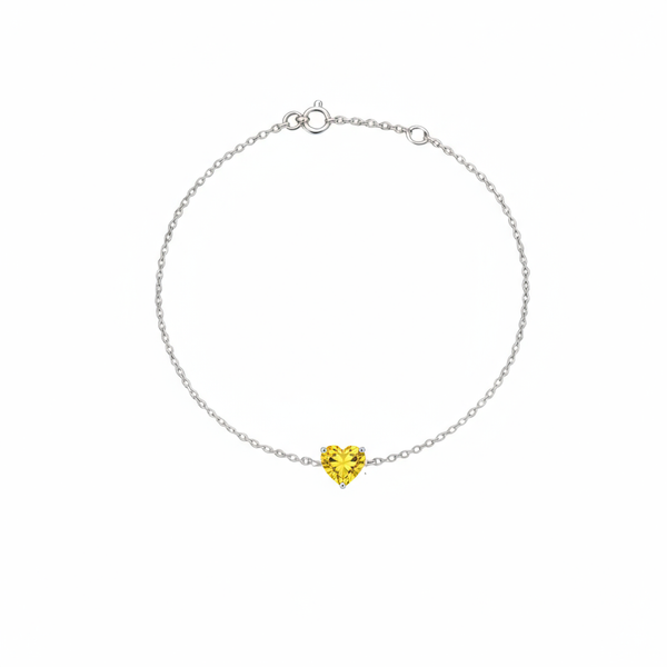 Amore Solitaire Bracelet – Yellow Sapphire