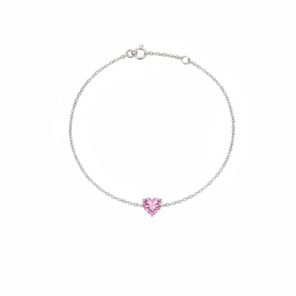 Amore Solitaire Bracelet – Light Pink Sapphire