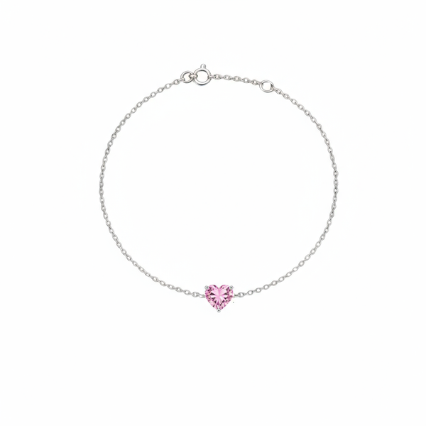 Amore Solitaire Bracelet – Light Pink Sapphire