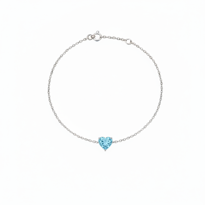 Amore Solitaire Bracelet – Teal Blue Spinel