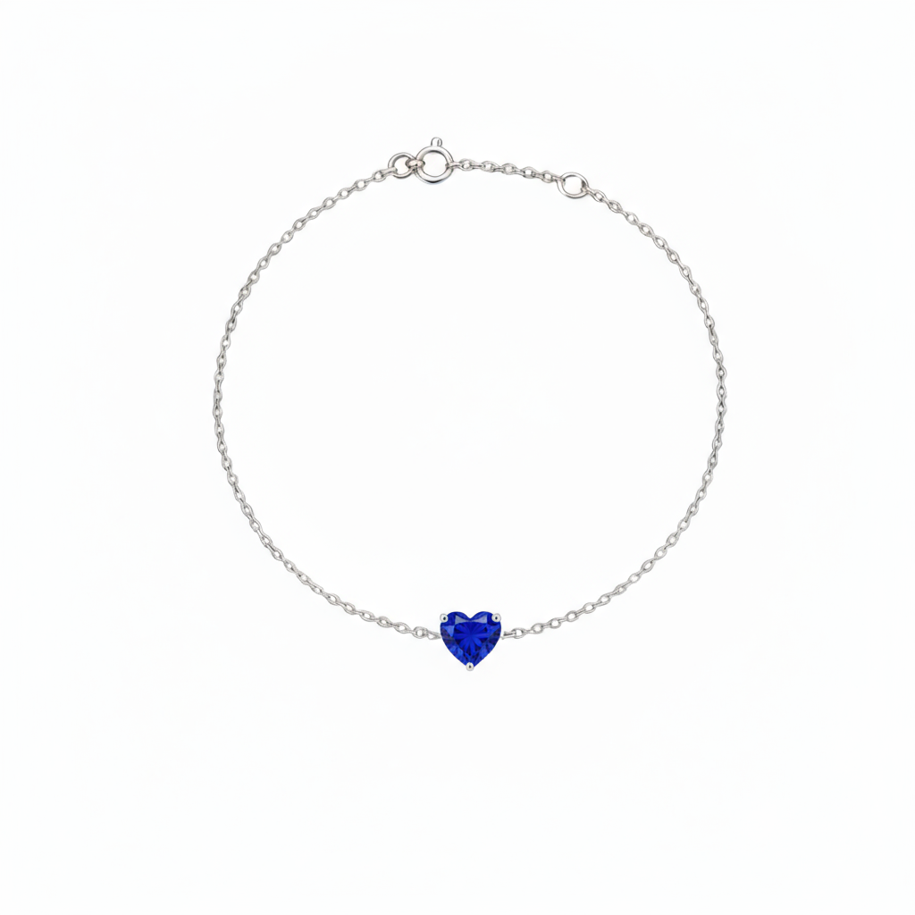 Amore Solitaire Bracelet – Blue Sapphire
