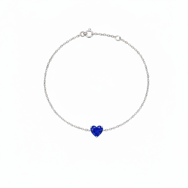 Amore Solitaire Bracelet – Blue Sapphire
