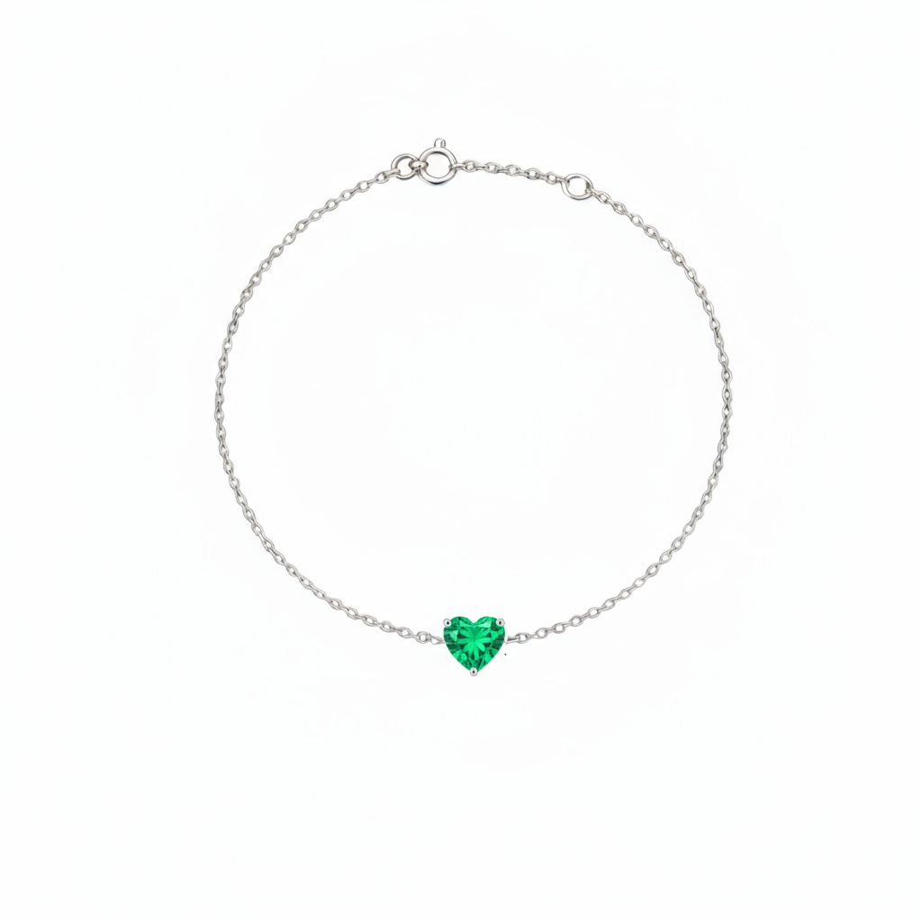 Amore Solitaire Bracelet – Colombian Green Emerald
