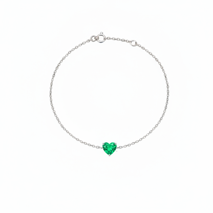 Amore Solitaire Bracelet – Colombian Green Emerald