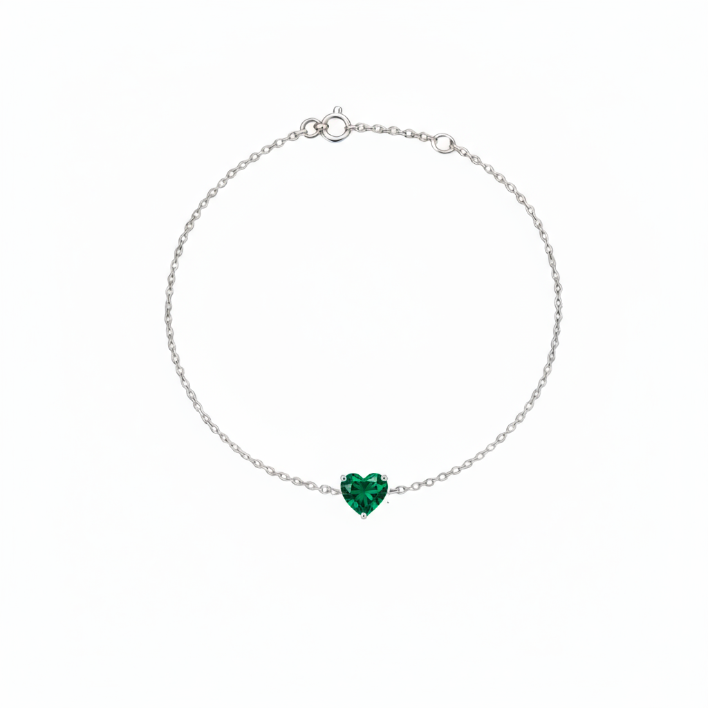 Amore Solitaire Bracelet – Zambian Green Emerald