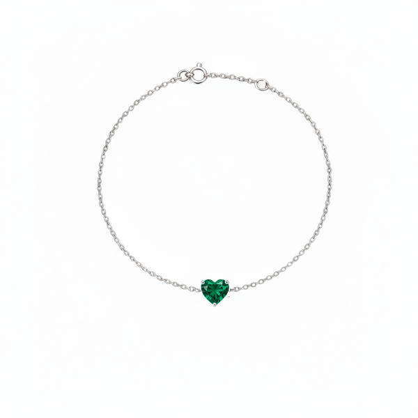Amore Solitaire Bracelet – Zambian Green Emerald