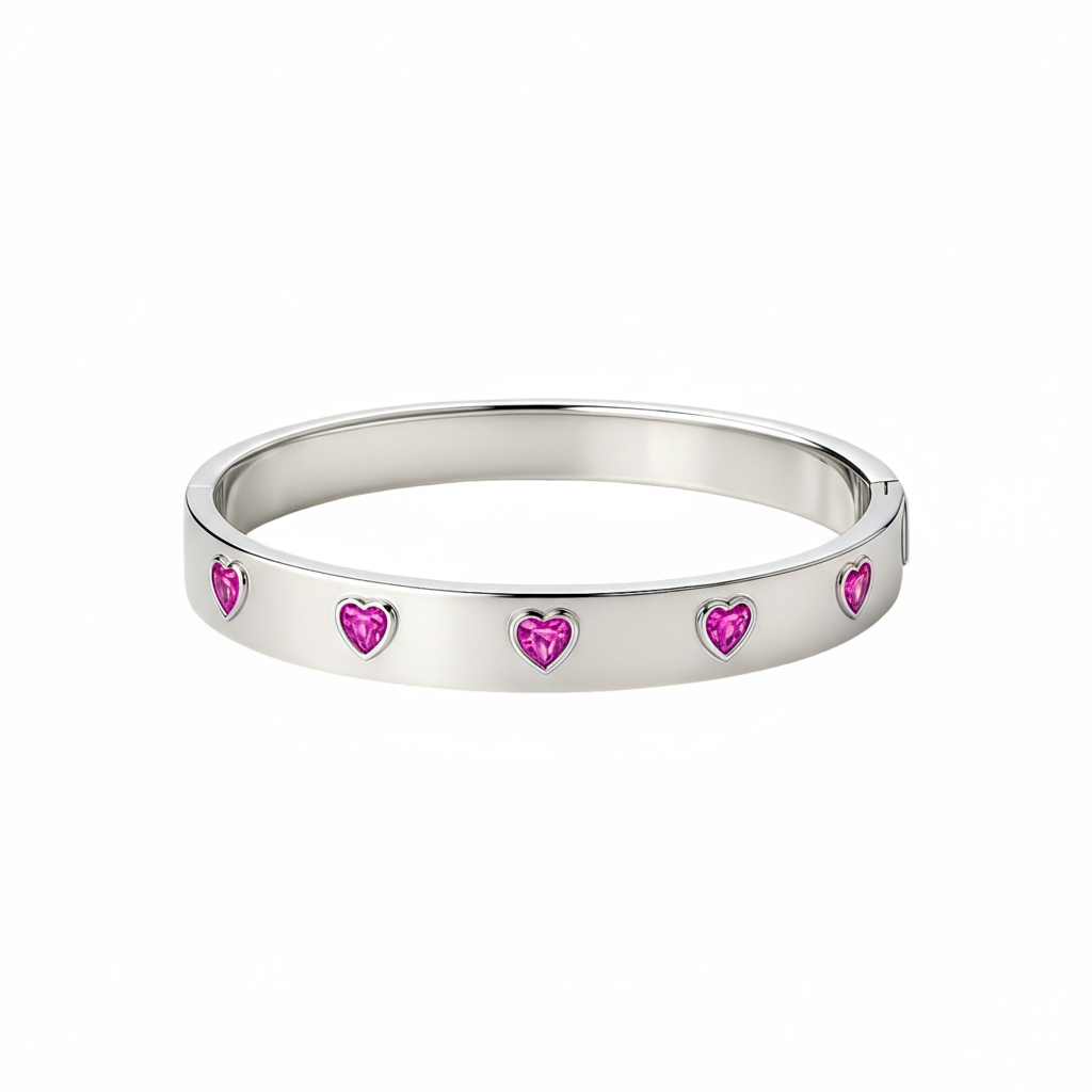 Amore Cinco Elemental Bangle – Vivid Pink Sapphire