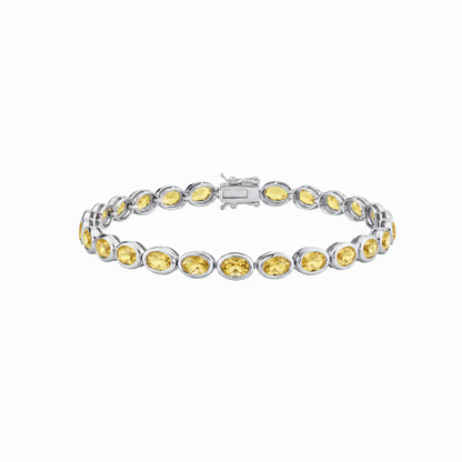 Velara Frame Tennis Bracelet – Yellow Sapphire