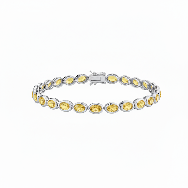 Velara Frame Tennis Bracelet – Yellow Sapphire