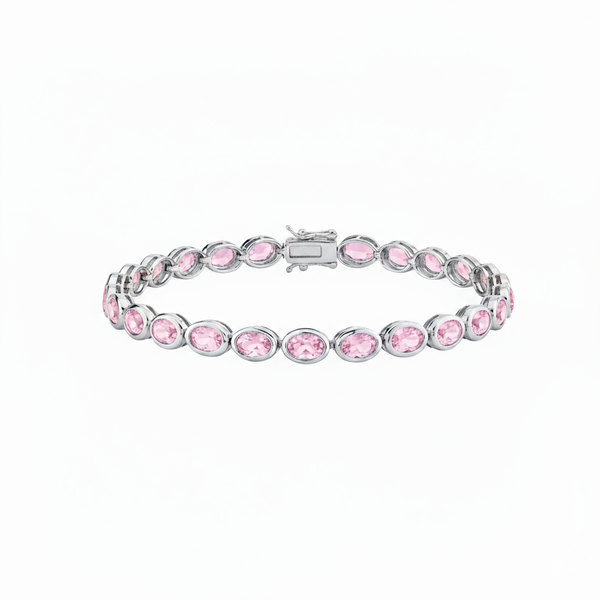 Velara Frame Tennis Bracelet – Light Pink Sapphire