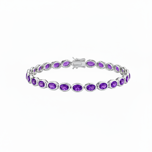 Velara Frame Tennis Bracelet – Purple Sapphire