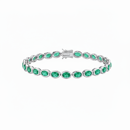 Velara Frame Tennis Bracelet – Colombian Green Emerald