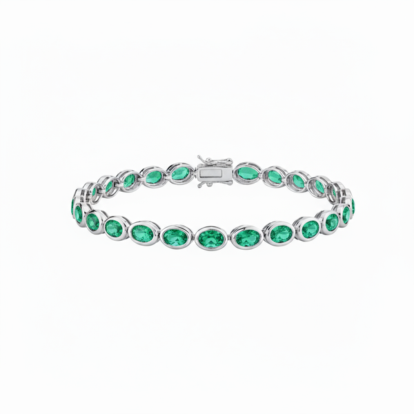 Velara Frame Tennis Bracelet – Colombian Green Emerald