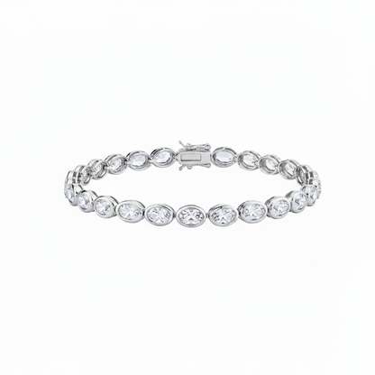 Velara Frame Tennis Bracelet – White Diamond