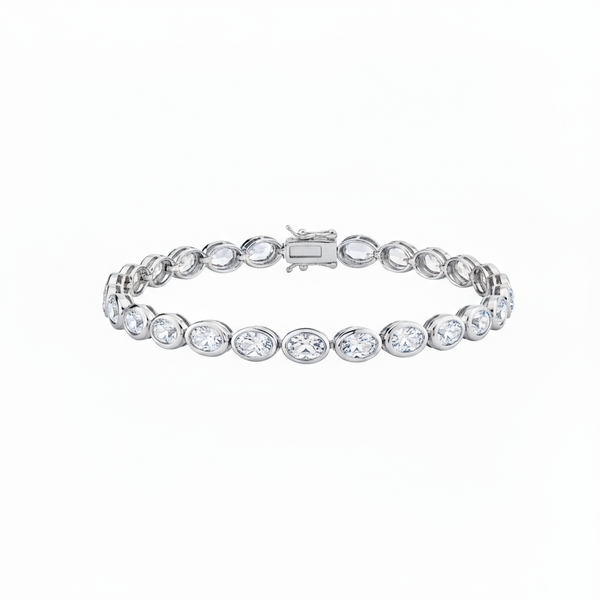 Velara Frame Tennis Bracelet – White Diamond