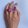 Nova Pavone Ring – Vivid Pink Sapphire