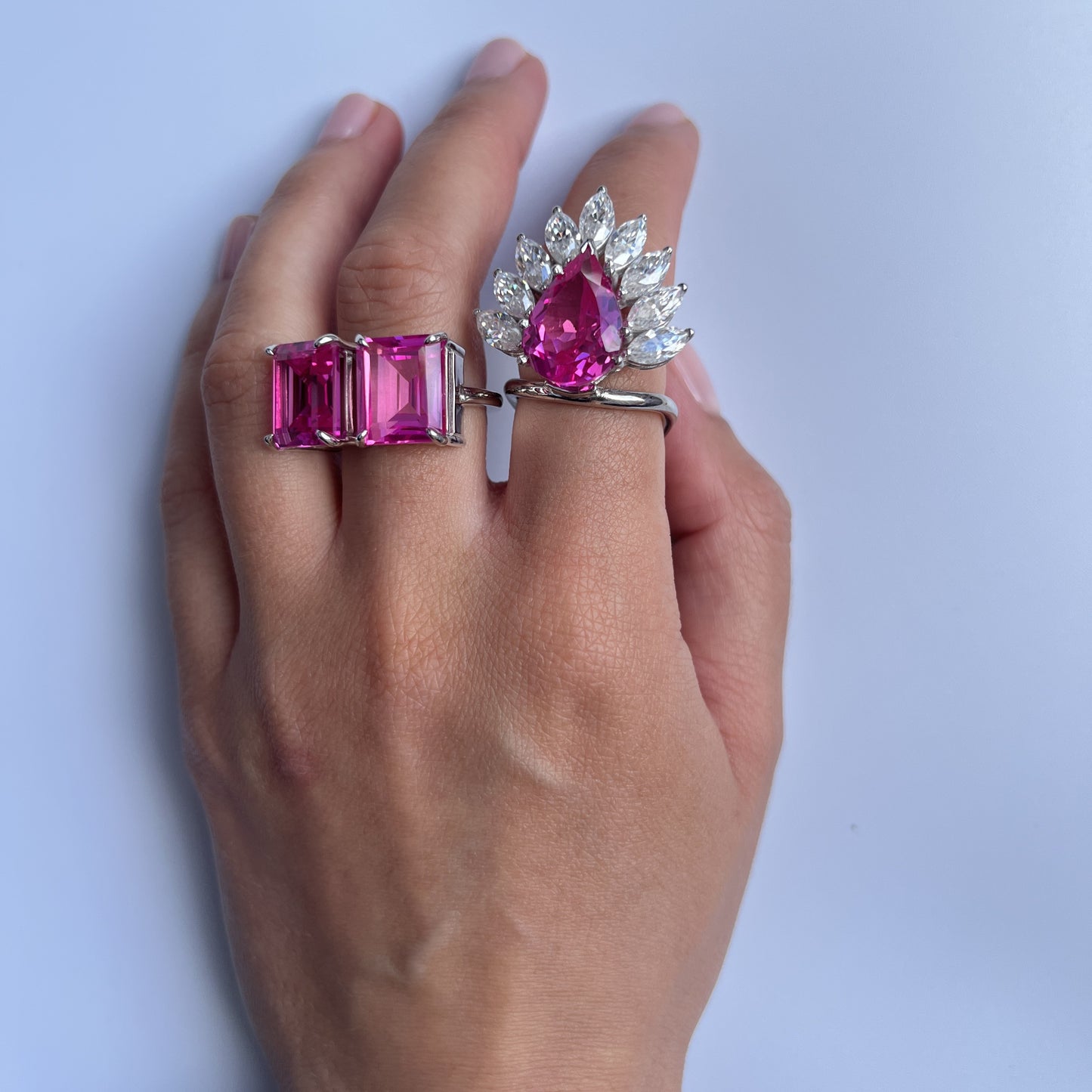 Nova Pavone Ring – Deep Red Garnet