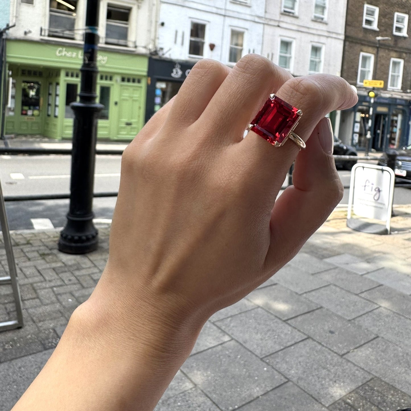 Nexus Bold Solitaire Ring – Blue Sapphire