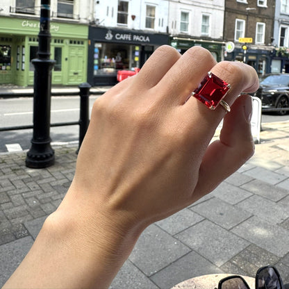 Nexus Bold Solitaire Ring – Blue Sapphire