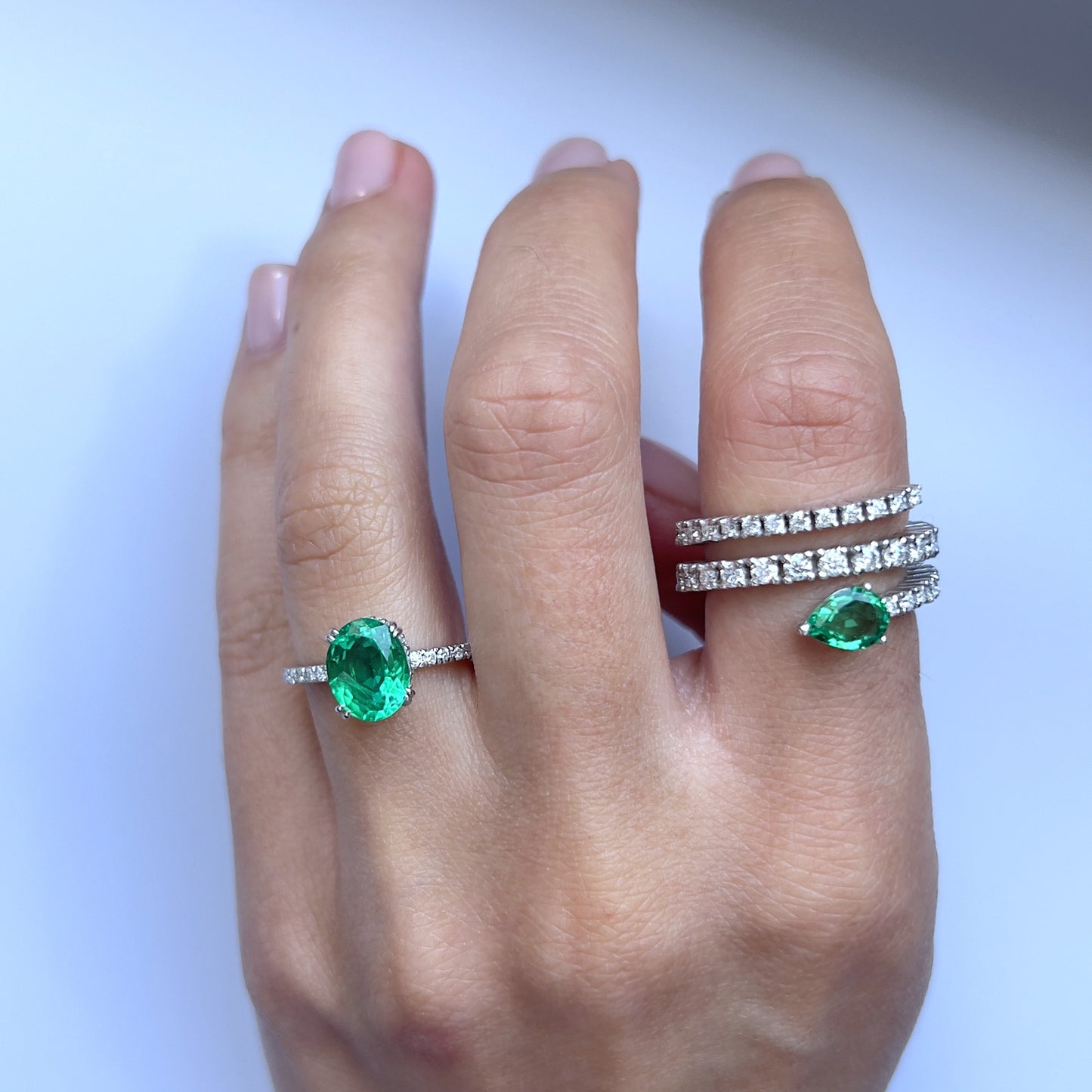 Nova Serpent Ring – Zambian Green Emerald