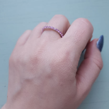 Linea Midi Ring – Light Pink Sapphire
