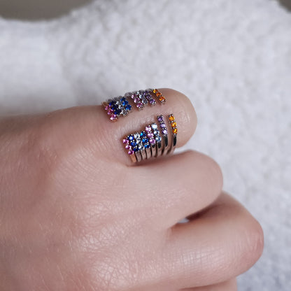 Linea Tres Ring – Orange Padparadscha Sapphire