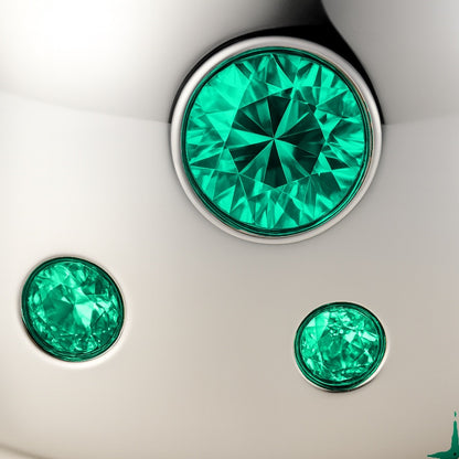 Linea Confetti Maxi Ring – Colombian Green Emerald