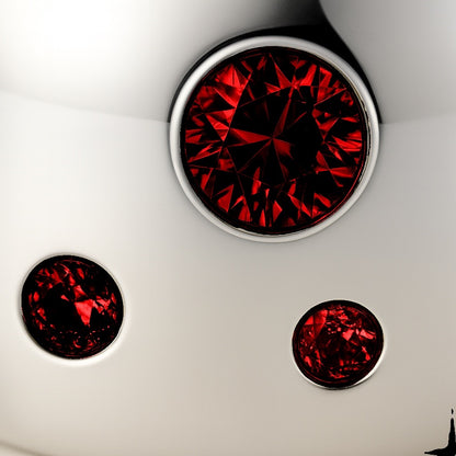 Linea Confetti Maxi Ring – Deep Red Garnet