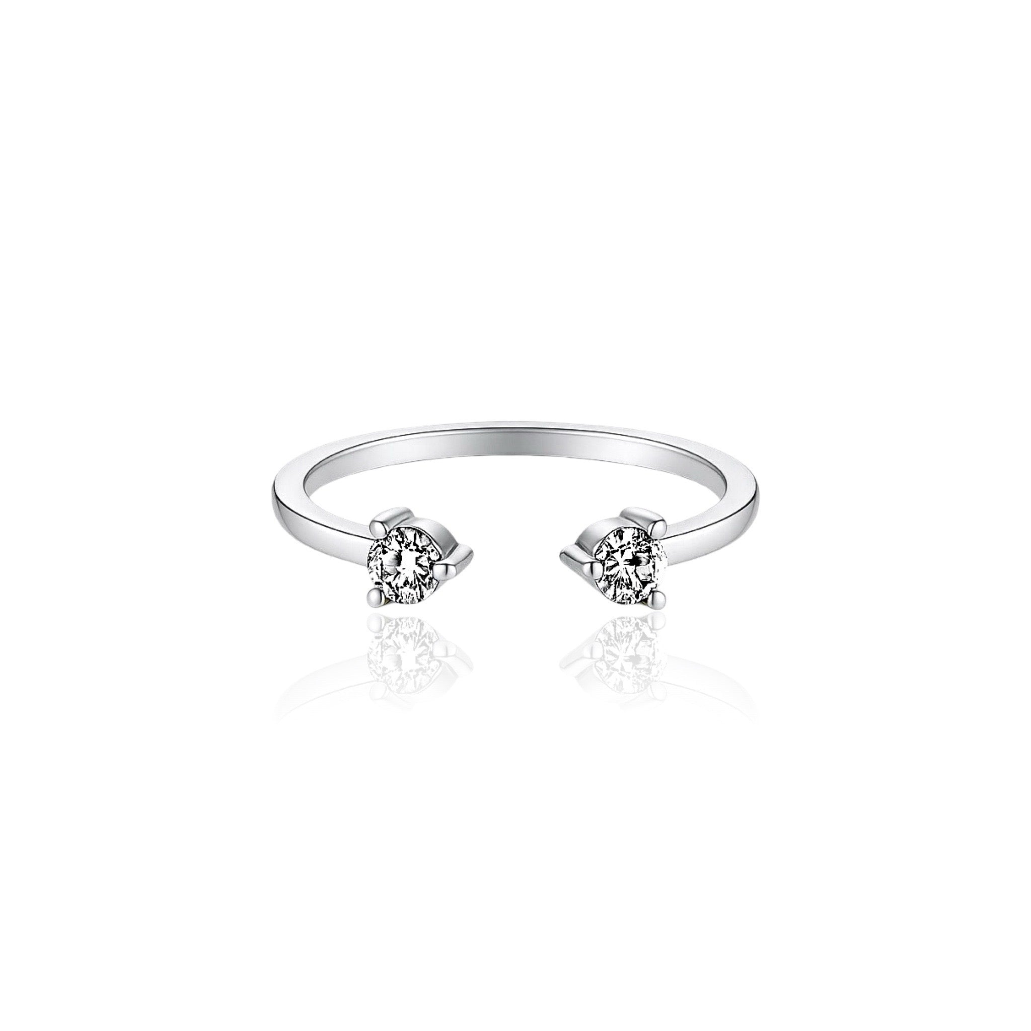 Linea Punto Grande Ring – White Diamond