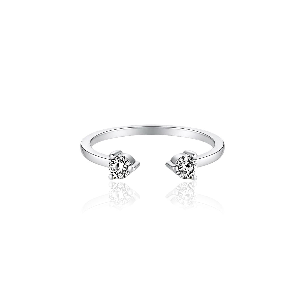 Linea Punto Grande Ring – White Diamond