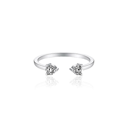 Linea Punto Grande Ring – White Diamond