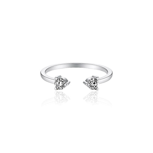 Linea Punto Grande Ring – White Diamond