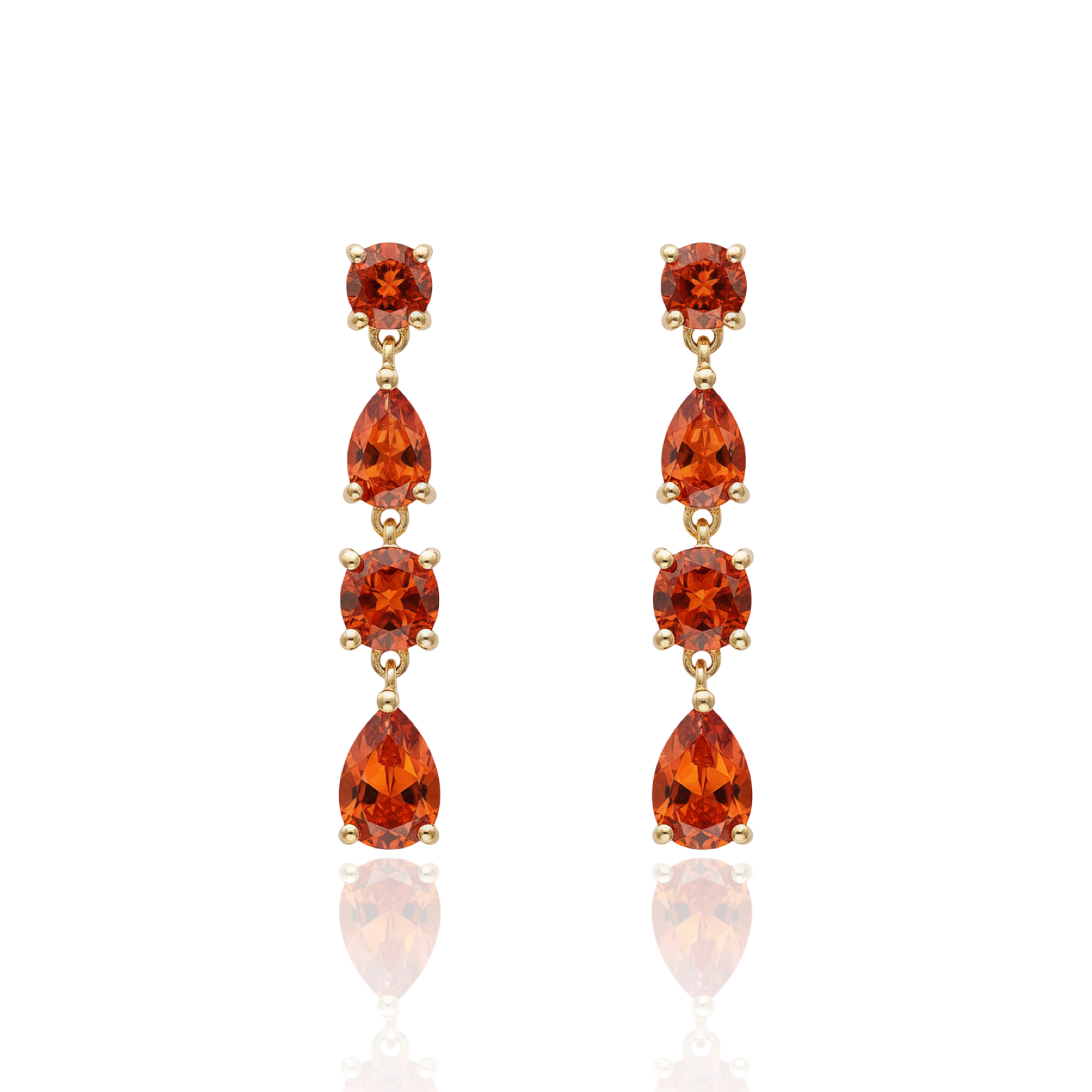 Nova Charm Earrings – Orange Padparadscha Sapphire
