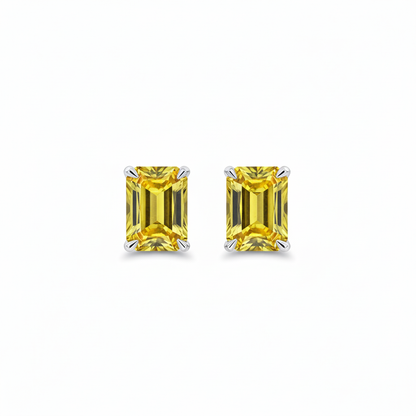 Nexus Grande Stud Earrings – Yellow Sapphire