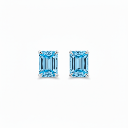Nexus Grande Stud Earrings – Teal Blue Spinel
