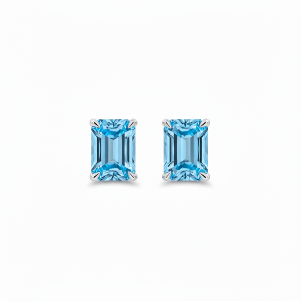 Nexus Grande Stud Earrings – Teal Blue Spinel