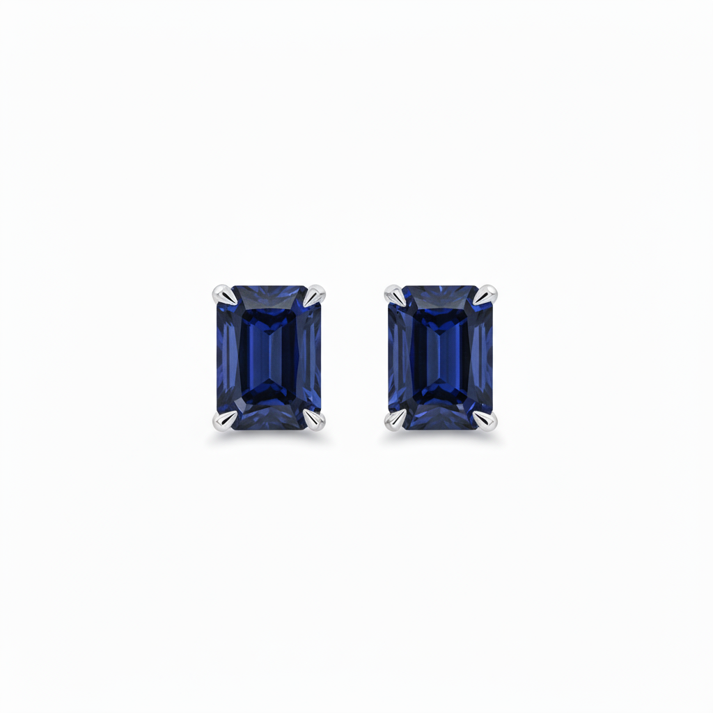 Nexus Grande Stud Earrings – Blue Sapphire