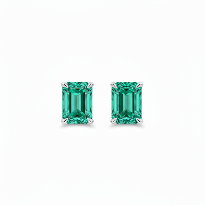 Nexus Grande Stud Earrings – Colombian Green Emerald