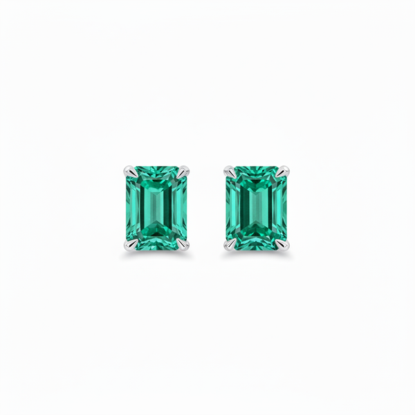 Nexus Grande Stud Earrings – Colombian Green Emerald