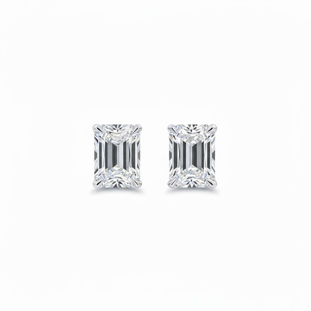 Nexus Grande Stud Earrings – White Diamond