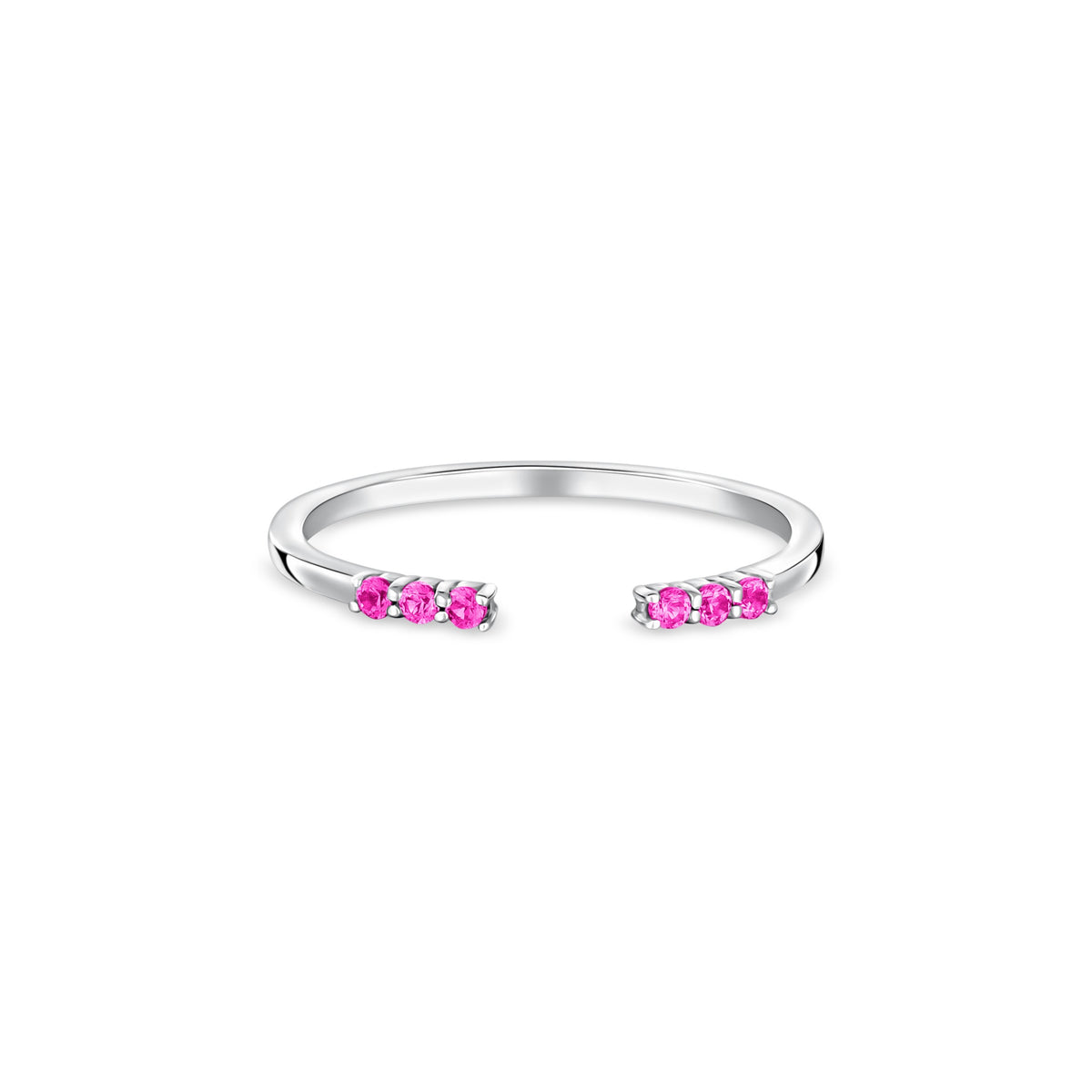 Linea Tres Ring – Vivid Pink Sapphire