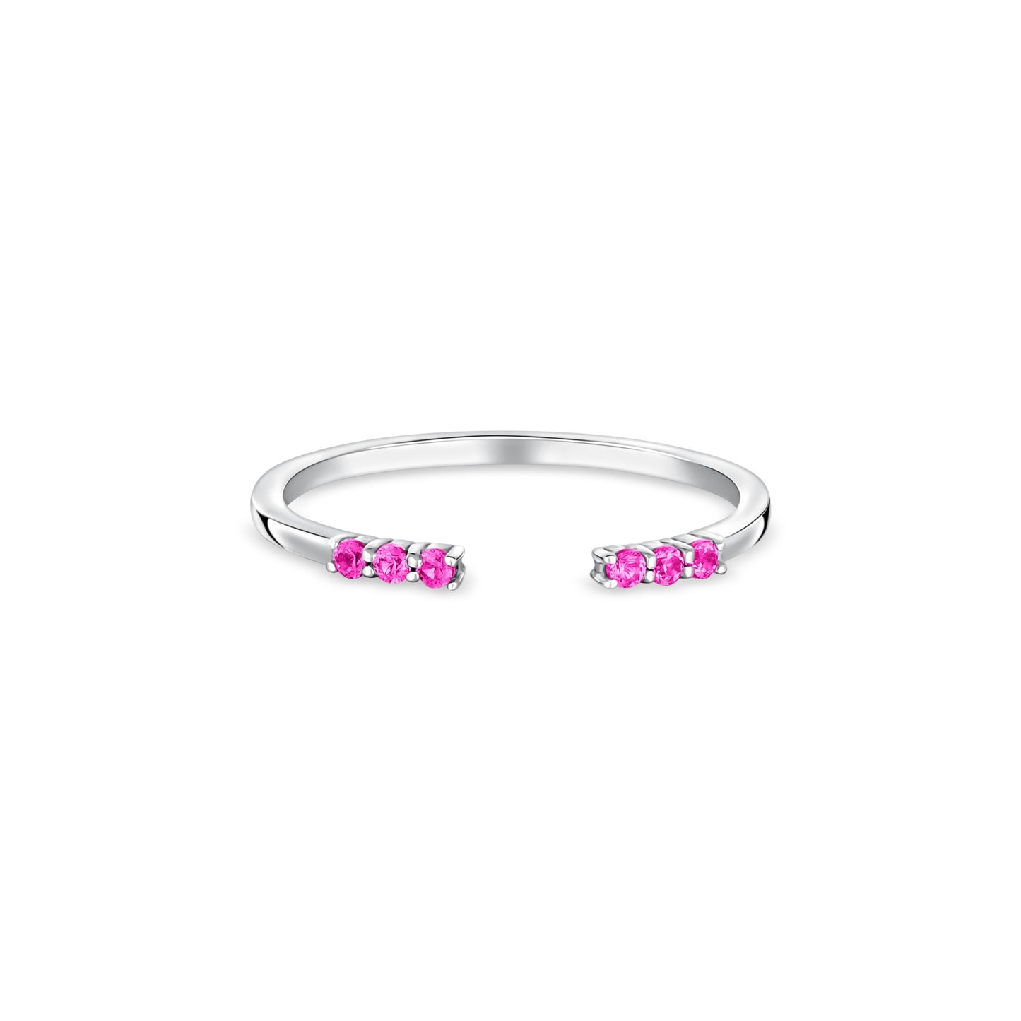 Linea Tres Ring – Vivid Pink Sapphire