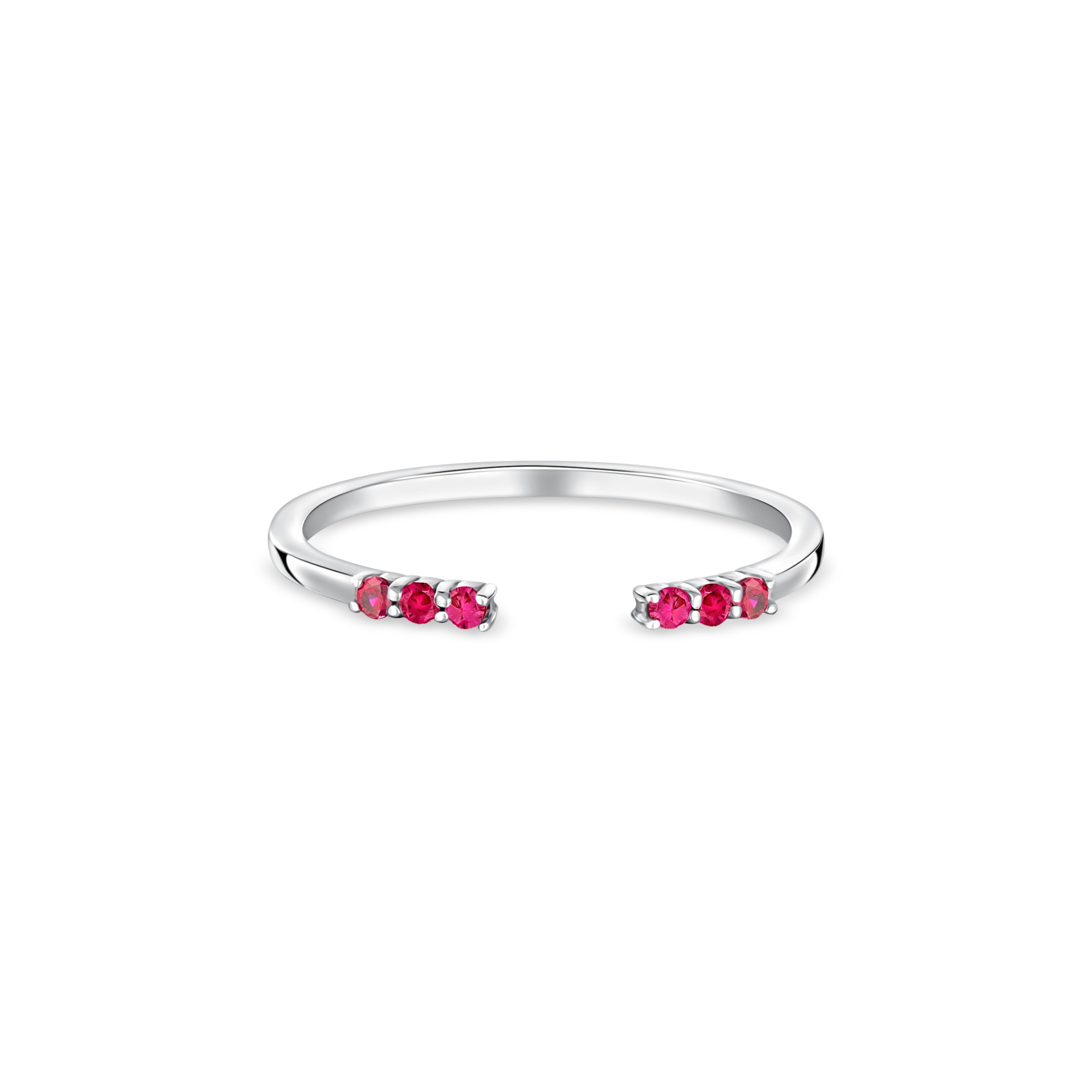 Linea Tres Ring – Red Ruby