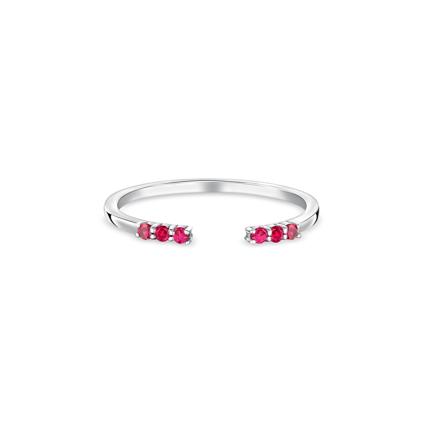 Linea Tres Ring – Red Ruby