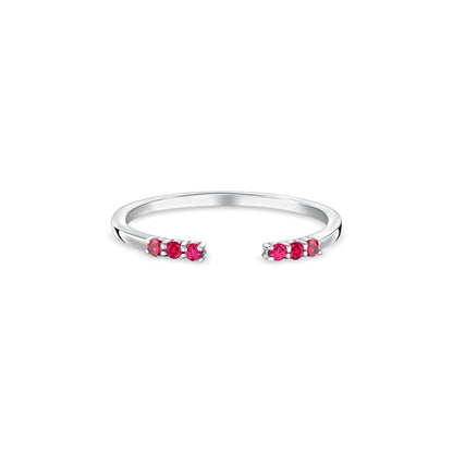 Linea Tres Ring – Red Ruby