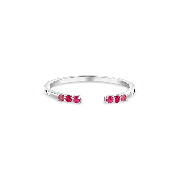 Linea Tres Ring – Red Ruby