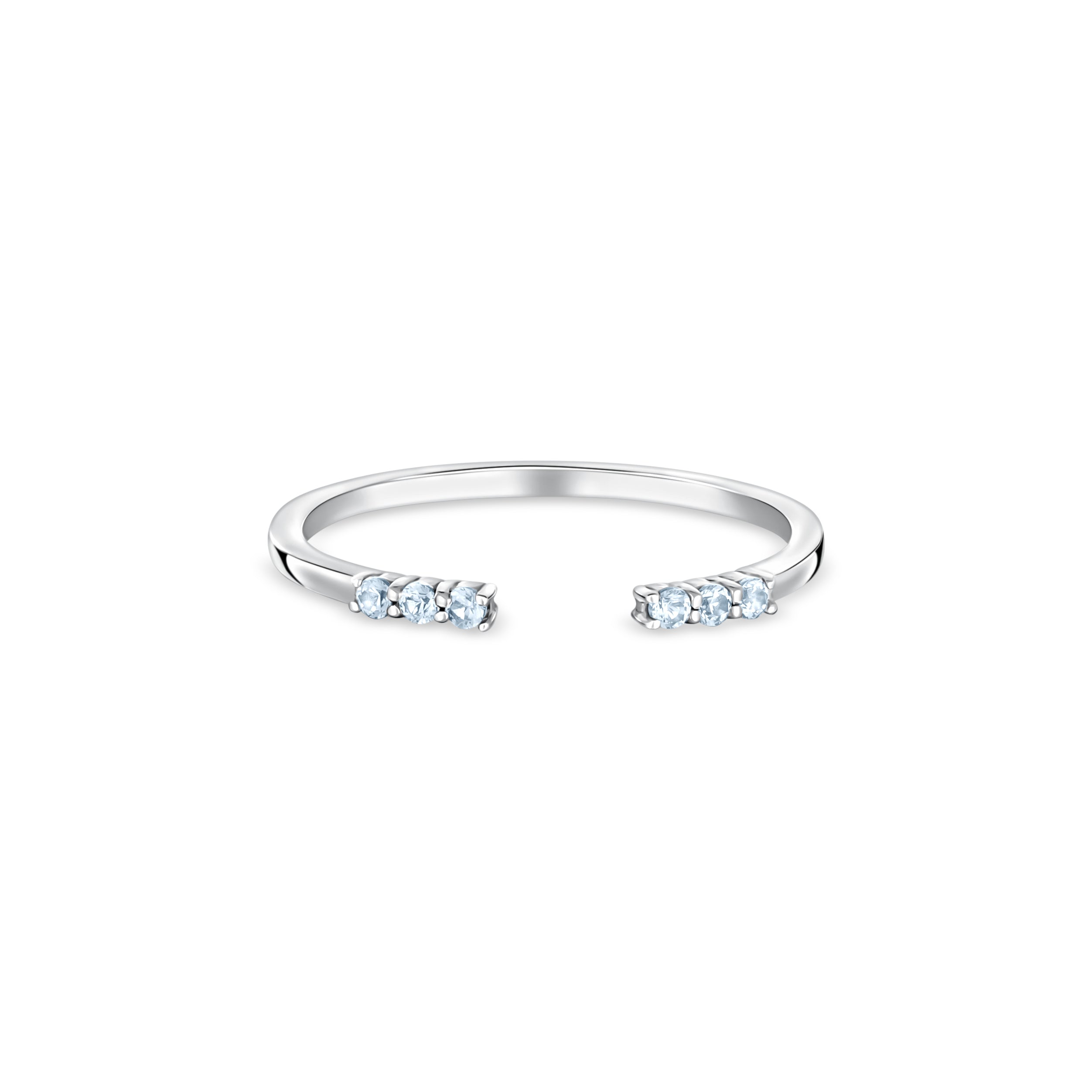 Linea Tres Ring – Light Blue Aquamarine