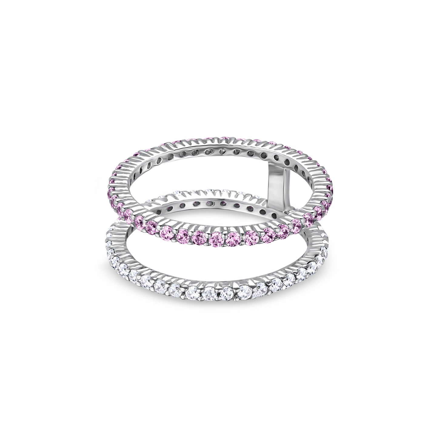 Linea Double Ring – Light Pink Sapphire